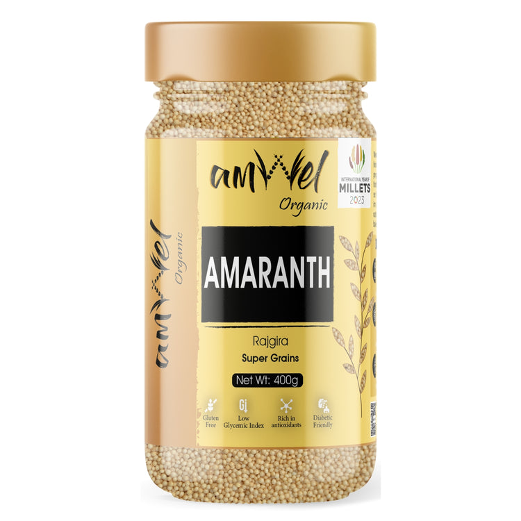 Amwel Organic Amaranth Grains | 400g | Rajgira | Raw Unpolished |