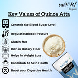 Amwel Organic Quinoa Flour | Quinoa Atta | 450g | Certified Gluten Free, High in Protein Atta |