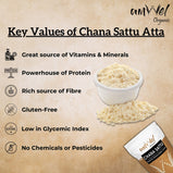 Amwel Organic Chana Sattu | Roasted Bengal Gram Flour | 450g |