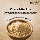 Amwel Organic Chana Sattu | Roasted Bengal Gram Flour | 450g |