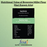 Amwel Organic Browntop Millet Flour | 450g | Hari Kangni / Korale Atta | Siri Dhanya Millets Flour