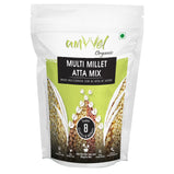 Amwel Organic Multi Millet Atta Mix 900g | Make Multigrain Atta at Home | 8 Super Grains & Millets | Mix in your regular Wheat Flour Diabetic Friendly
