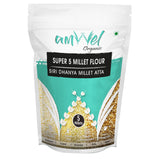 Amwel Organic Super 5 Millet Flour | 900g | Siri Dhanya Atta | Five Positive Millets | No Wheat | Kodo, Foxtail, Little, Barnyard, Browntop