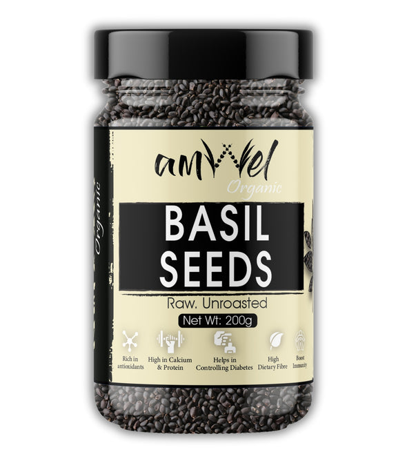 Amwel Organic Chia Seeds 200gm Raw Unroasted seeds Gluten Free