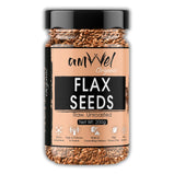 Amwel Organic Flax Seeds 200gm | Raw Unroasted edible seed for weight loss and Gut Health | Gluten Free Omega 3 High fibre Keto diet snack for eating | USDA Certified grains
