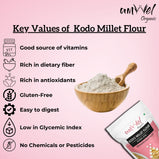 Amwel Organic Kodo Millet Flour | 450g | Kodra / Arikelu / Varagu / Harka Atta | Siri Dhanya Millets Flour |