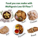 Organic Multigrain Low GI Atta 900g | Manage Sugar Release | 9 Super Grains & Millets | 75% Wheat 25% 8 Powerful Millet | Diabetic Friendly High Fiber