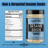 Amwel Organic Sesame Seeds 200gm |  Raw Unroasted edible seed for weight management | Gluten Free Omega 3 High fibre Keto diet snack for eating | USDA Certified grains