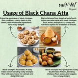 Amwel Organic Black Chickpea Flour | Kala Chana Atta | 450g