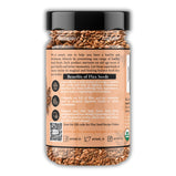 Amwel Organic Flax Seeds 200gm | Raw Unroasted edible seed for weight loss and Gut Health | Gluten Free Omega 3 High fibre Keto diet snack for eating | USDA Certified grains