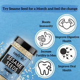Amwel Organic Sesame Seeds 200gm |  Raw Unroasted edible seed for weight management | Gluten Free Omega 3 High fibre Keto diet snack for eating | USDA Certified grains