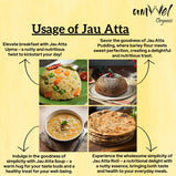 Amwel Organic Jau Atta - Barley Flour, Jaun ka atta | 450g |