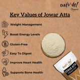 Amwel Organic Jowar Atta | Sorghum Millet Flour | 450g | Jawar ka Atta |