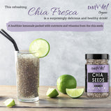 Amwel Organic Chia Seeds 200gm | Raw Unroasted seeds | Gluten Free Omega 3 High fibre Keto diet snack for eating | USDA Certified grains