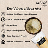 Amwel Organic Soyabean Atta | Soya Flour | 450g | High Protein |