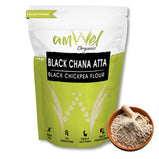 Amwel Organic Black Chickpea Flour | Kala Chana Atta | 450g