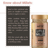 Amwel Organic Little Millet | 400g | Kutki / Shaan / Sama / Moraiya | Siri Dhanya Millets | Positive Millets Raw Unpolished Grain Millet Rice |