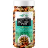 Amwel Organic Gluten Free & Multigrain Multi Veggie Pasta 220g | Gourmet Instant Pasta | Fusilli Pasta | No Maida No Sooji | Beetroot, Spinach & Corn |