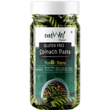 Amwel Organic Gluten Free & Multigrain Spinach Pasta 220g | Gourmet Instant Pasta | Fusilli Pasta | No Maida No Sooji | Power of Spinach, Corn, Rice |